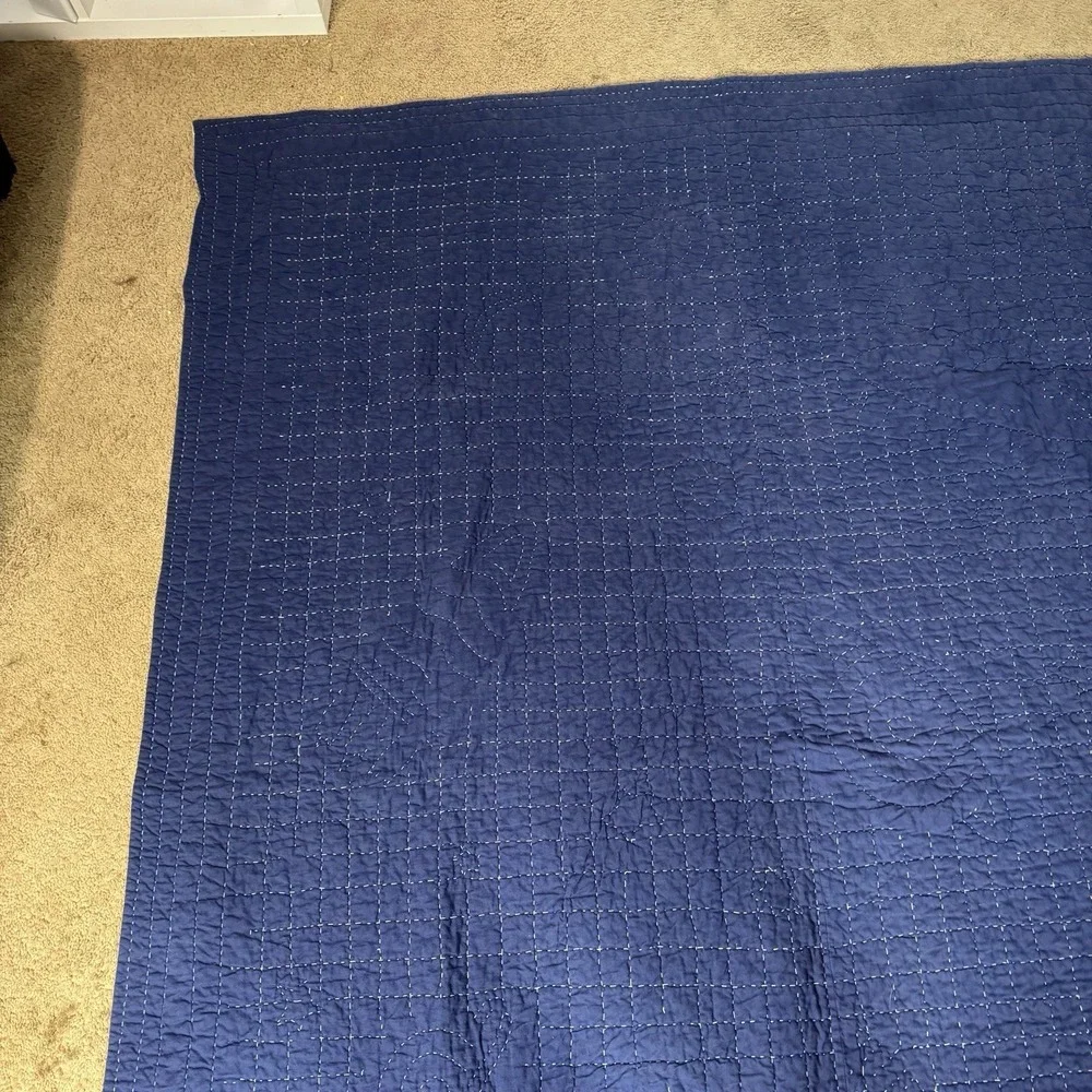 Vintage Space Quilt Twin Size 82x61.5 Rocket‎ Planet Solar System Kids Blanket